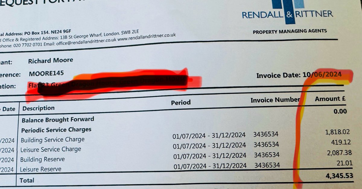 richard_jm's tweet photo. Guys guys, it’s here!!! What I’ve been saving for the last 6 months for…

Another £4.3k service charge bill from rendall &amp; Rittner for sweet FA 🙌🙌🖕 https://t.co/5Y5HTtXZfN