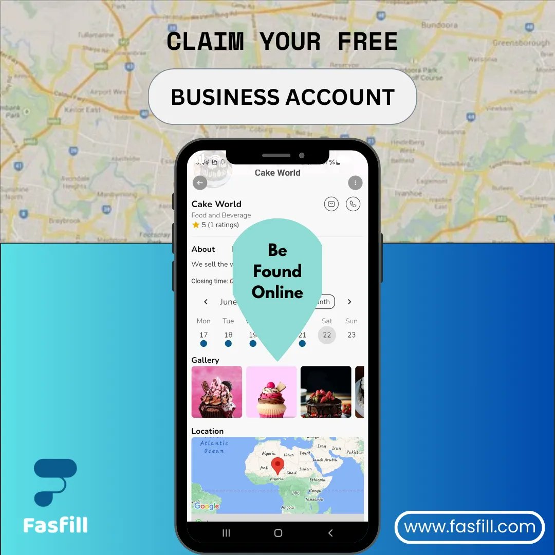 Fasfill.com
A FREE business profile helps your business be found, wherever your customers are searching.

Click the link in bio to get started.