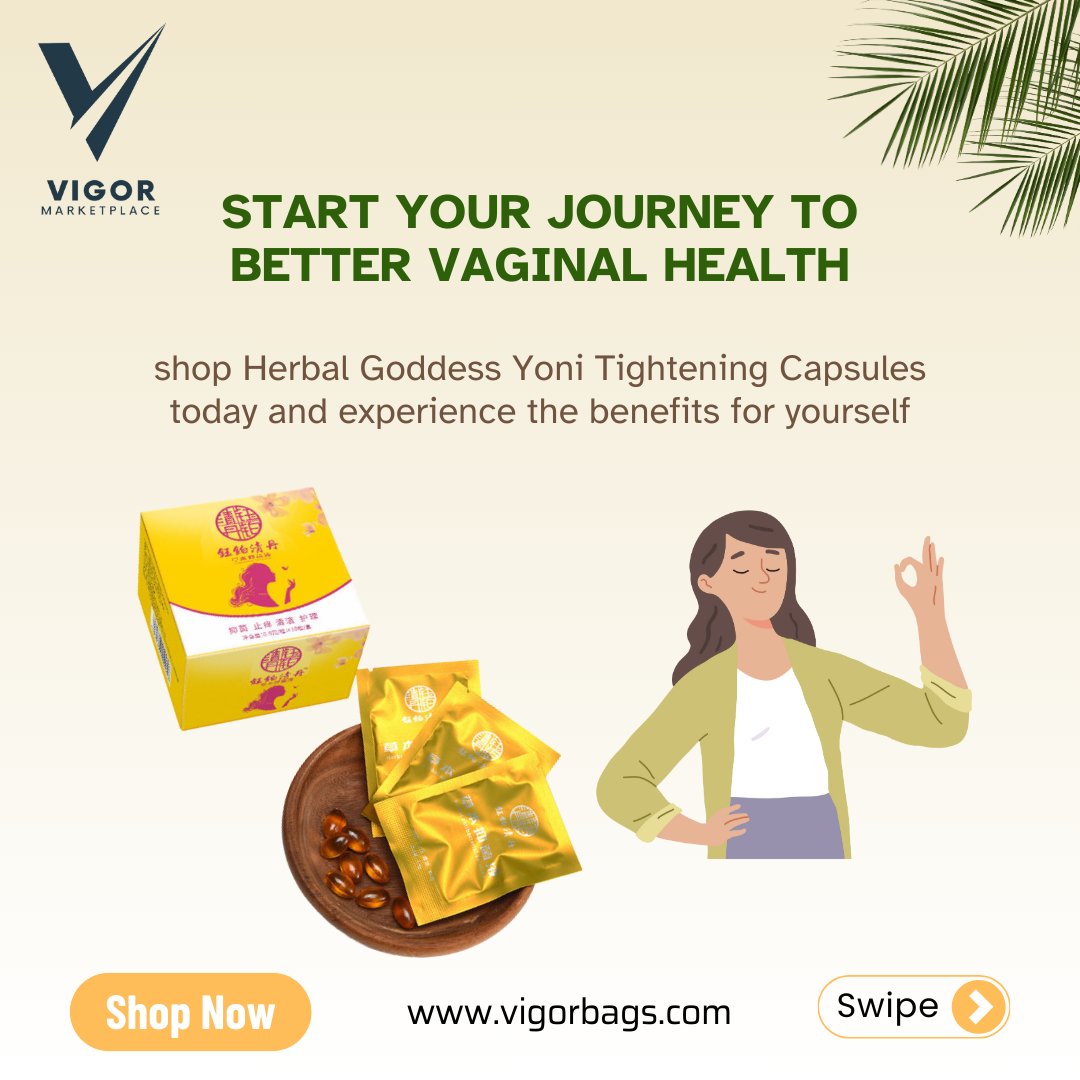 VIGORZIP's tweet photo. Discover our Yoni Tightening Capsules for natural vaginal care. Embrace confidence with our herbal formula. 🌿✨ 
Shop now: https://t.co/ZrTK9NdKJn

#Vigormarketplace #NaturalCare #WomenHealth #HerbalRemedies https://t.co/8LAYgbCRPO