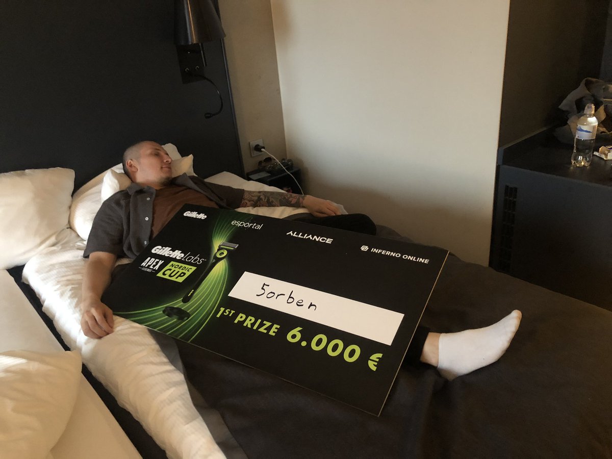 sorbenq's tweet photo. Won gillette labs nordic cup with the boys! Ggs and thank you @theAllianceGG @Gillette @esportal @infernoonline for a super fun event! Lifeline aint too bad 🚑 https://t.co/I4XuMVSD4u