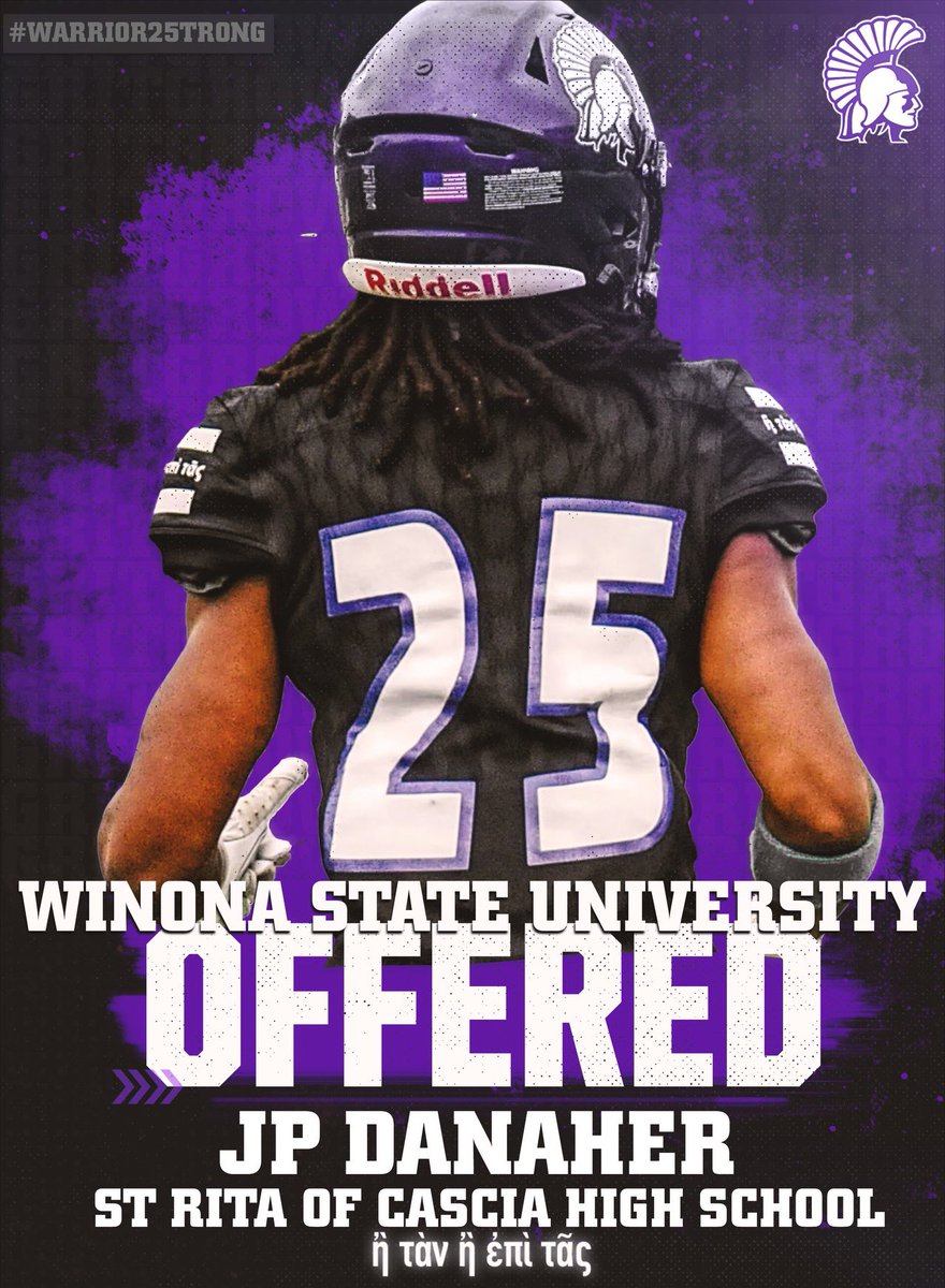 After a great conversation with <a href="/Coach_Bergy/">Brian Bergstrom</a> , I am blessed to receive an offer from Winona State University‼️

<a href="/StRitaFootball/">St. Rita Football</a> <a href="/CoachMHopkins/">Martin Hopkins</a> <a href="/EDGYTIM/">Timothy “EDGYTIM” OHalloran</a> <a href="/LemmingReport/">Tom Lemming</a> <a href="/DeepDishFB/">DEEP DISH FOOTBALL</a> <a href="/AllenTrieu/">Allen Trieu</a>