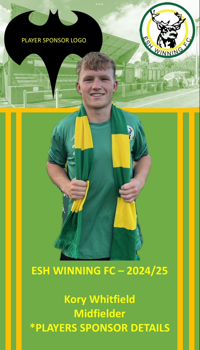 EWFC1913's tweet photo. Kory returns!

The lively midfielder, Kory Whitfield, has re-signed at Esh for a second season following some very promising performances last term.

Welcome back Kory!

#uptheesh https://t.co/3iEan26BlA