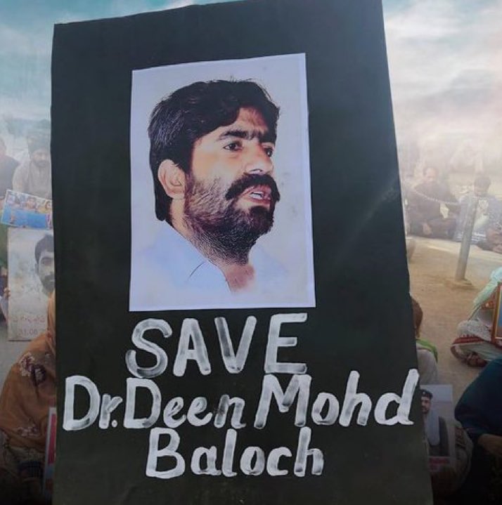 FoziaBaloch10's tweet photo. Dr Deen Jaan your contributions to our community will always be remembered. We pray for your safe return and an end to the suffering of your loved ones. #MissingButNotForgotten
#ReleaseDrDeenMohammad https://t.co/d0ZSYpmuM9