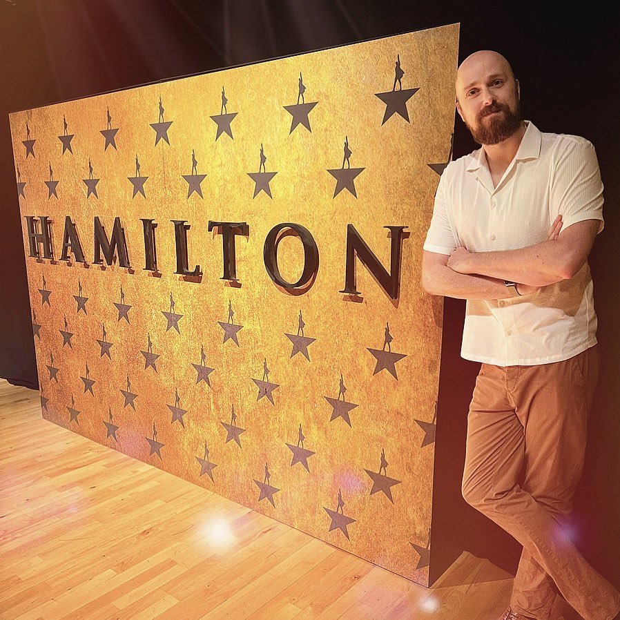 KyleBPedley's tweet photo. So thrilled that I’m *finally* going to be in the room where it happens… it’s press night for @HamiltonWestEnd at @brumhippodrome! 🇺🇸⭐️🎭 https://t.co/kqYTdopcUv