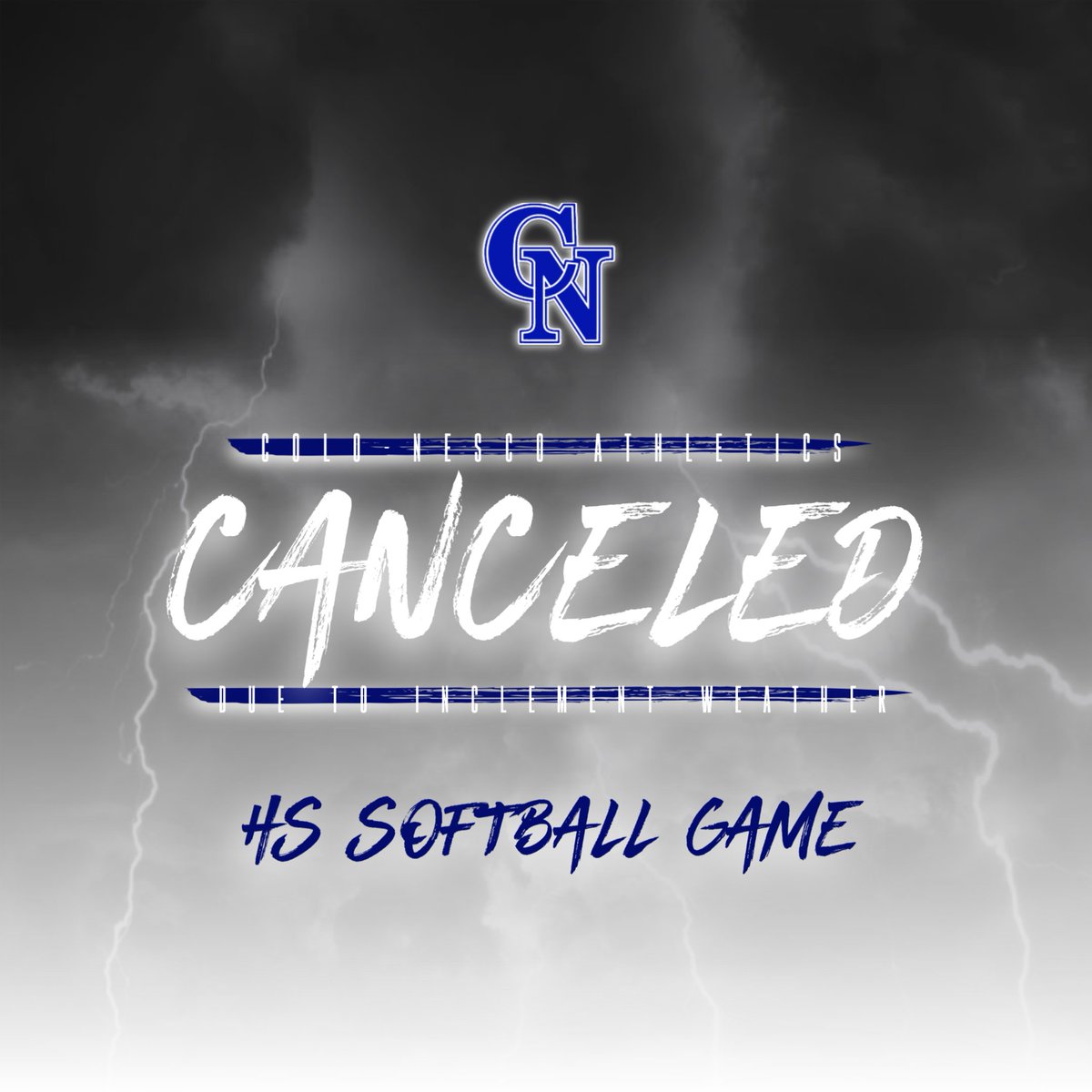 The high school softball game scheduled for today (June 28th) at Iowa Valley has been cancelled due to wet field conditions and will not be made up.