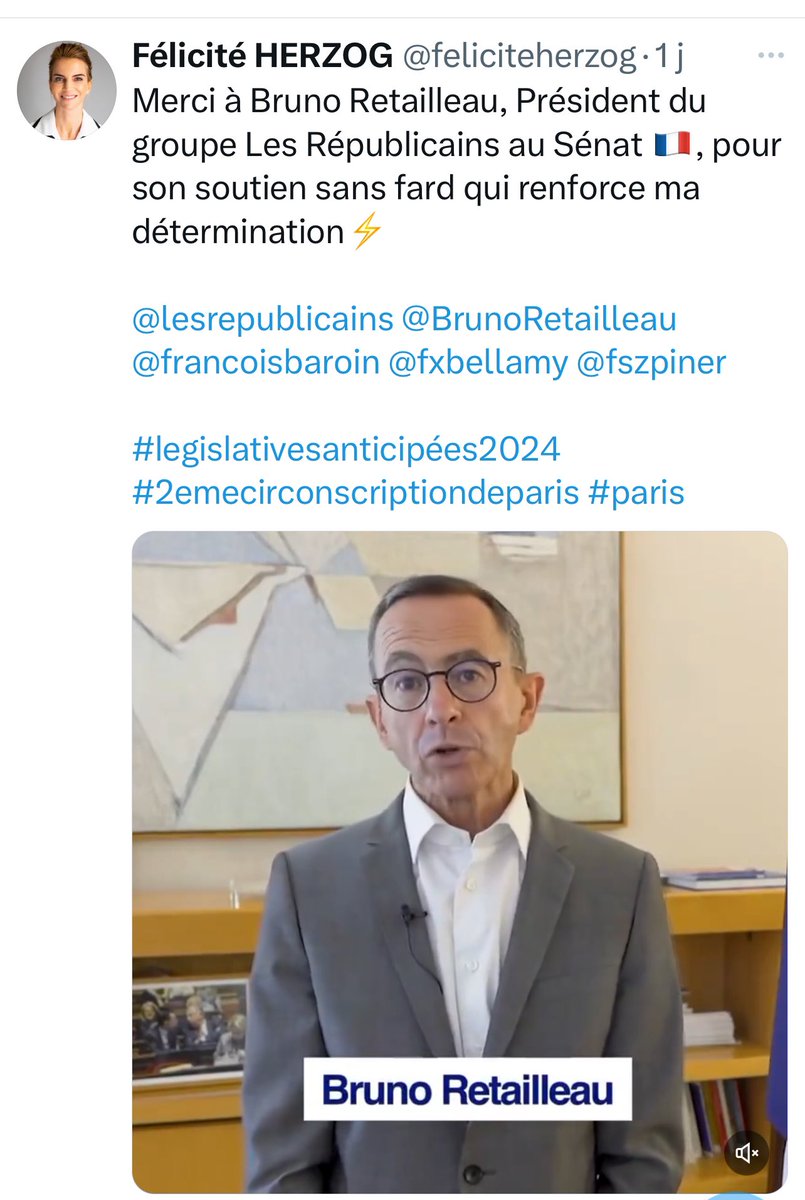 Jean-Paul Mulot (@jeanpaulmulot) on Twitter photo Il y a celles & ceux qui honorent la politique par leur courage, leur engagement, leur volonté : <a href="/feliciteherzog/">Félicité HERZOG</a> a fait une campagne comme nulle autre, soutenue par <a href="/fxbellamy/">Fx Bellamy</a> <a href="/francoisbaroin/">François Baroin</a> <a href="/BrunoRetailleau/">Bruno Retailleau</a> <a href="/fszpiner/">Francis Szpiner</a> & <a href="/lesRepublicains/">les Républicains</a> dans la 2ème circonscription de Paris 🙏🙏 Il y a celles & ceux qui honorent la politique par leur courage, leur engagement, leur volonté : <a href="/feliciteherzog/">Félicité HERZOG</a> a fait une campagne comme nulle autre, soutenue par <a href="/fxbellamy/">Fx Bellamy</a> <a href="/francoisbaroin/">François Baroin</a> <a href="/BrunoRetailleau/">Bruno Retailleau</a> <a href="/fszpiner/">Francis Szpiner</a> & <a href="/lesRepublicains/">les Républicains</a> dans la 2ème circonscription de Paris 🙏🙏