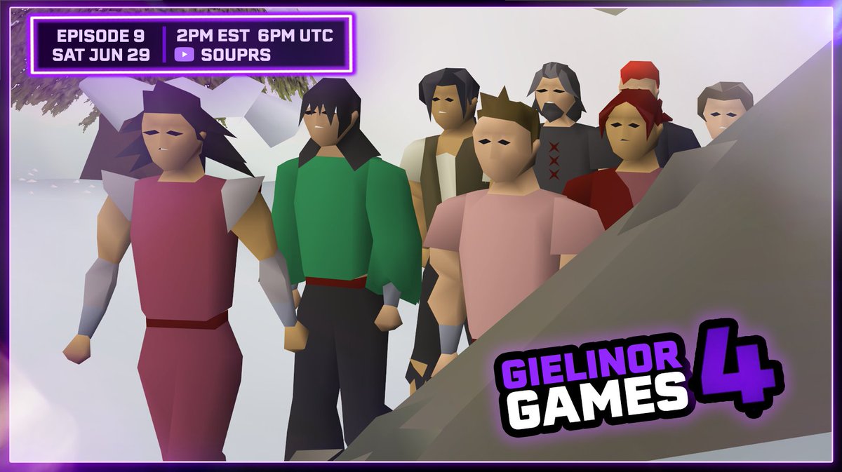 SoupRS's tweet photo. Gielinor Games returns tomorrow with challenge #9 - another player and viewer favorite! Only 9 players remain in the race for the biggest prizepool in GG history. Every like on this tweet adds 10k to the prizepool.😈☠️ https://t.co/CivYDAHrTR