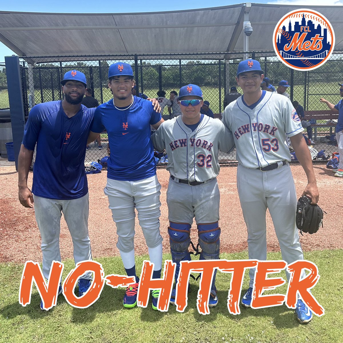 No-hit crew! 💪

Joseph Yabbour, Wellington Aracena, and Brayhans Barreto — along with catcher Francisco Toledo.

Today’s no-hitter was our first since Merandy Gonzalez in 2015 🙌

#LGM