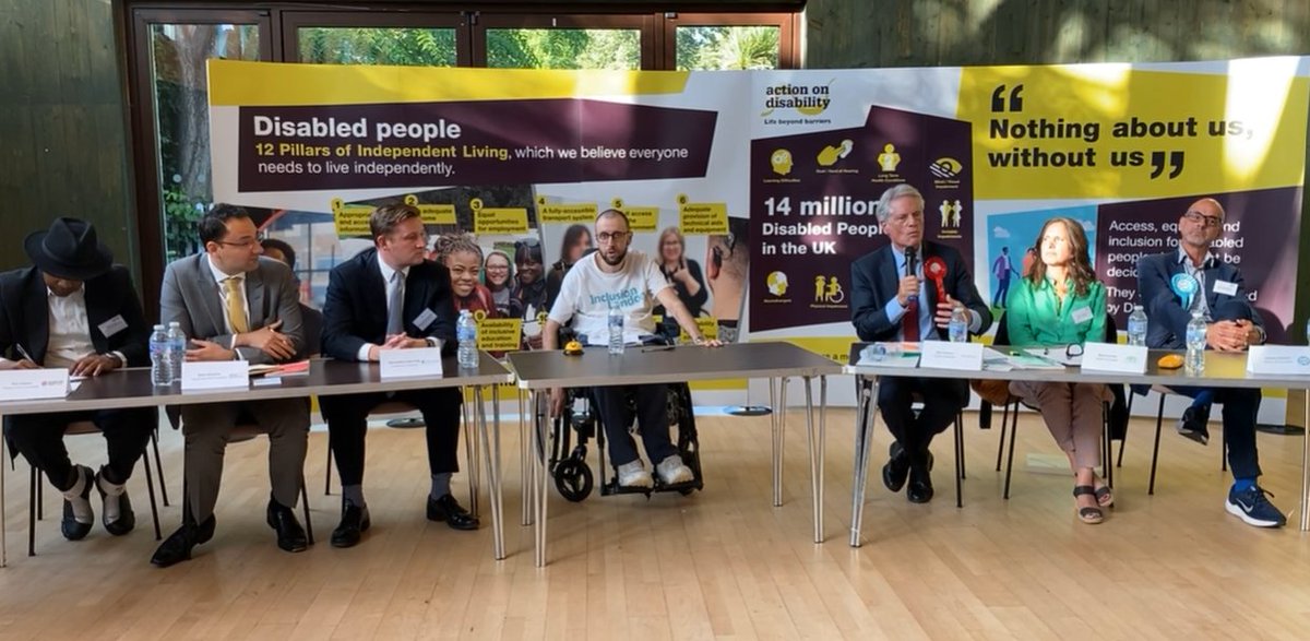 AoDisability's tweet photo. Great to hear from all candidates on key Disability issues tonight at the General Election Disability Debate with @AoDisability @InclusionLondon #disabilitydebate #vote #haveyoursay https://t.co/yYVRZIlUVc