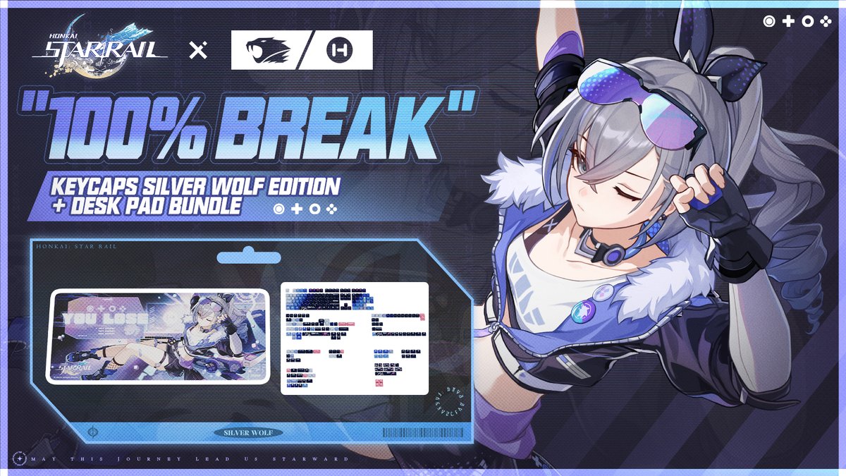 honkaistarrail's tweet photo. >>> Signal from unknown frequencies detected
██ █ Gaming is a full time pursuit █ ██
Introducing our latest collaboration with @hytebrand and @iBUYPOWER

 Official HYTE Y70 Silver Wolf Limited Edition PC Case
 Official HYTE Keycap Set - Silver Wolf "100% Break" Limited Edition
 Official RDY Y70 Gaming PC - Silver Wolf "Stellaron Hunter" Edition

 >>> Pre-order the Official HYTE Silver Wolf HYTE Y70 Collection - https://t.co/sDkSy7aNjy
 >>> Pre-order the Official RDY Y70 Gaming PC - Silver Wolf "Stellaron Hunter" Edition - https://t.co/7FsYNGIFGJ

Stop by the iBUYPOWER Booth E40 + E45 at #AnimeExpo2024 to get a special preview of our latest collaboration.

#HonkaiStarRail #SilverWolf
