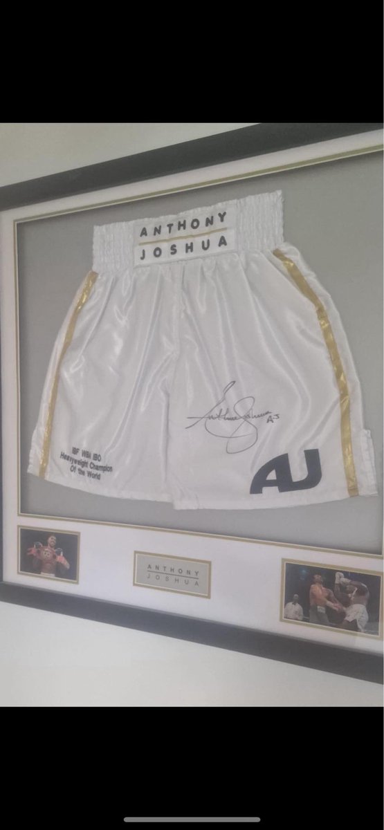 Charity Auction 

Win a signed pair of AJ shorts in our charity raffle. Comes with certificate of authenticity. £5 per raffle entry. All proceeds going to Great Oak’s Hospice &amp; Tommy’s. 

Market value of over £500 to purchase this item. Could be yours for just £5🥊

<a href="/SevernSport/">Severn Sport</a>