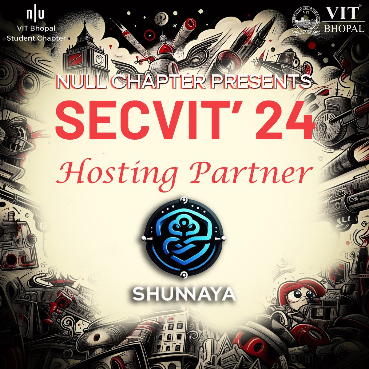 NULL_VIT's tweet image. Excited to announce that &apos;Shunnaya&apos; will be the hosting partner for the remarkable event &apos;SECVIT&apos;24&apos;! 🗿 
Get ready to put your skills to test and tackle exciting challanges. Let&apos;s make this event a grand success together! 🕵️‍♂️
.
.
.
#secvit24 #nullvitbhopal #nullcommunity #ctf