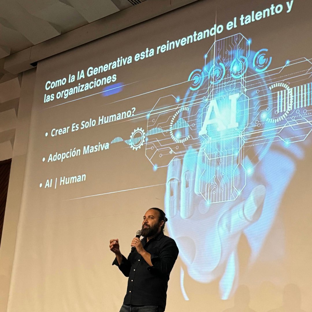 wizelineglobal's tweet photo. Our Tech Specialist, Oskar Charles, hosted a workshop at #GoogleDay at Tec de Monterrey last week! He dove into the evolution of AI, debunked myths, and explored how AI will revolutionize talent & organizations 💡✨ https://t.co/vsGg424z63