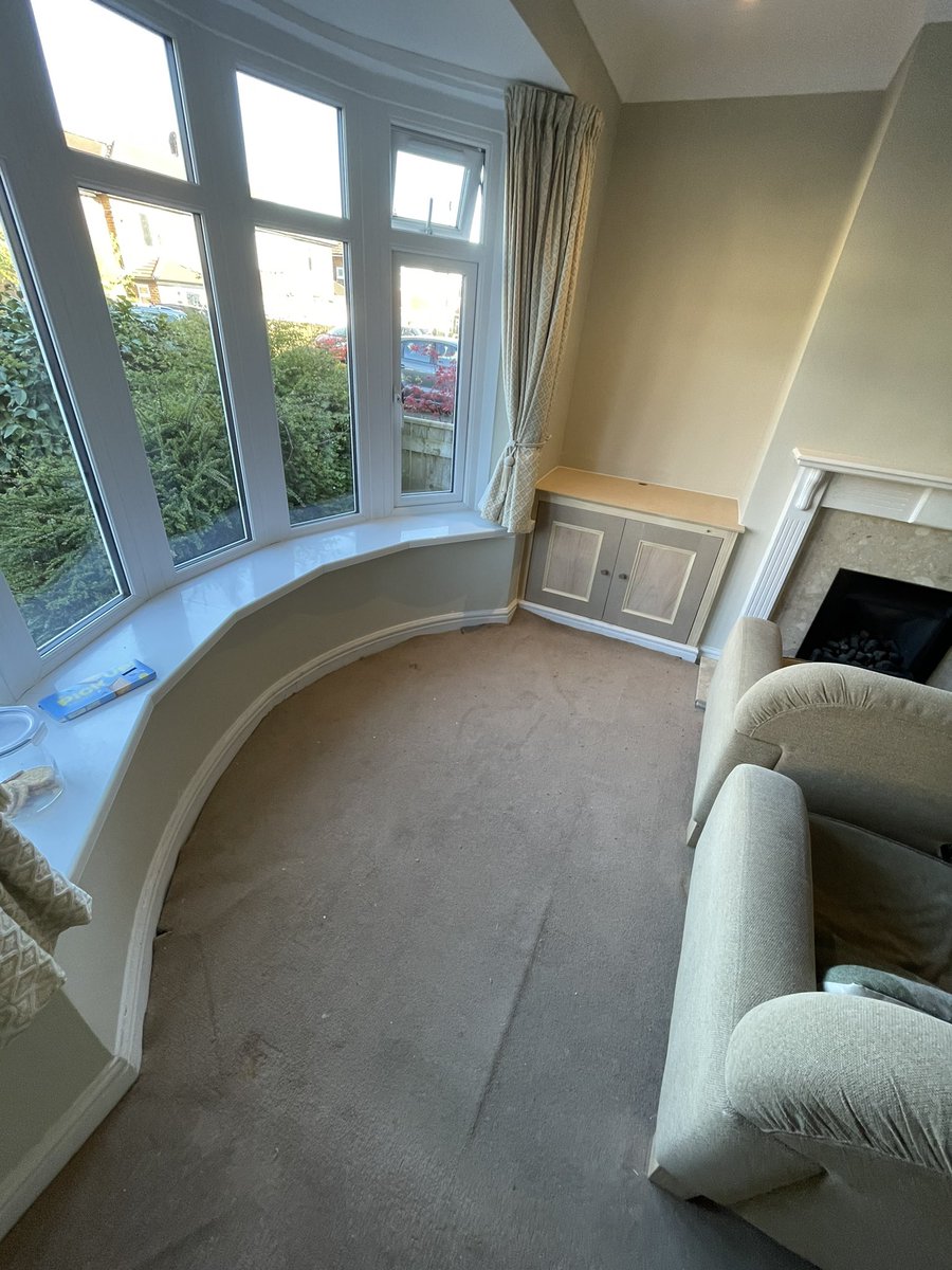 Built-in alcove unit and new skirting boards, Gosforth.
