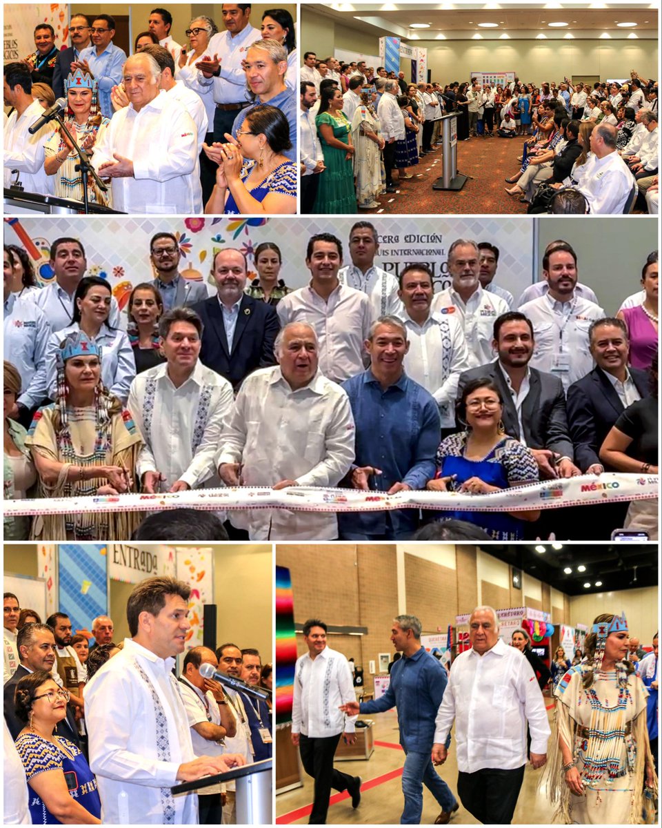 ✂️ En compañía del alcalde de #SanAntonio, #Texas, <a href="/Ron_Nirenberg/">Ron Nirenberg</a>; el cónsul de <a href="/ConsulMexSA/">Consulmex San Antonio</a>, <a href="/rminuttizan/">Rubén Minutti Z.🥑</a>; y del presidente de <a href="/asetur_mx/">ASETUR MX</a>, <a href="/JuanEnriqueSu/">Juan Enrique Suárez Del Real Tostado</a> cortamos el listón con el que damos inicio a la tercera edición del Tianguis Internacional de #PueblosMágicos. 👏