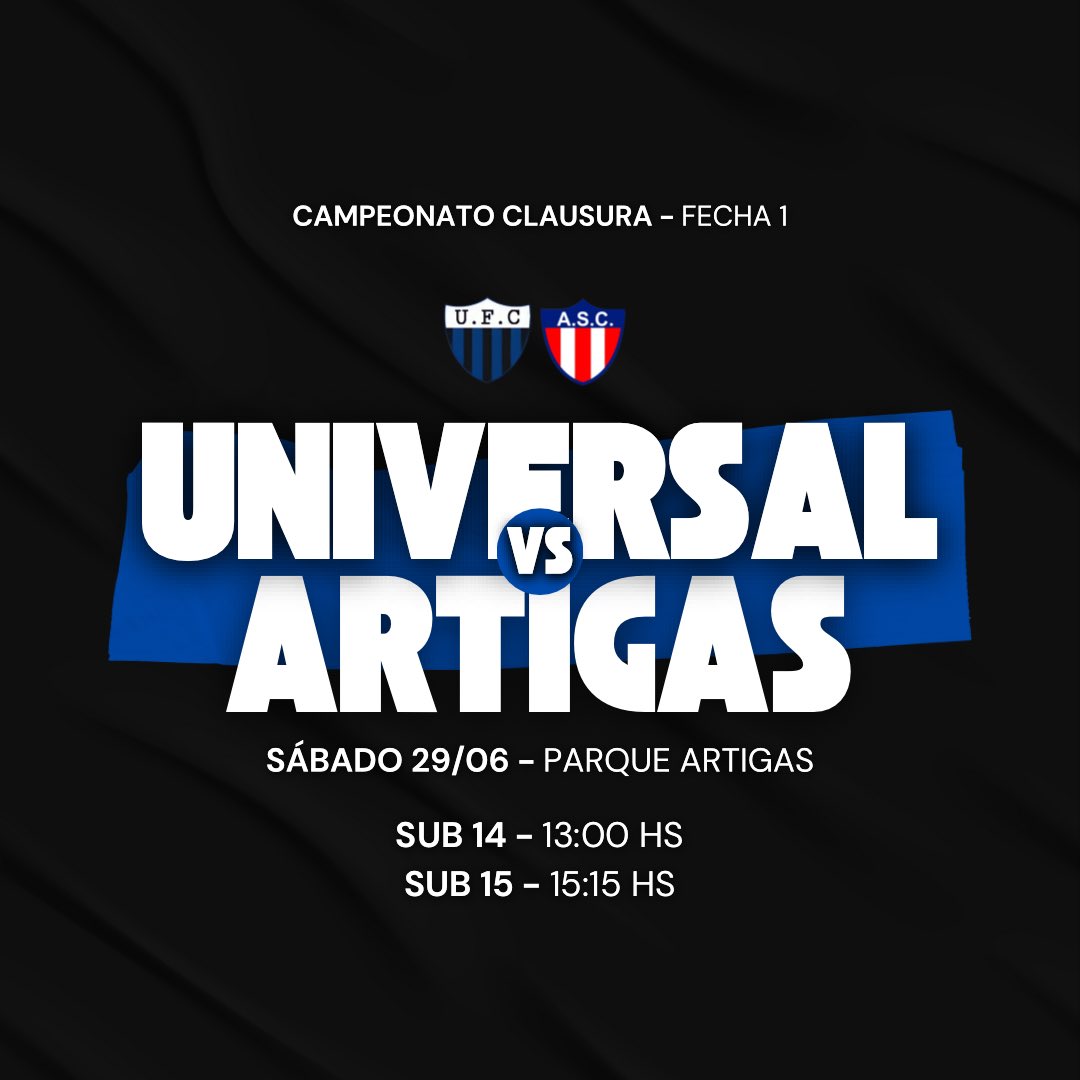 FutbolClu's tweet photo. Comienza una nueva rueda en formativas 🔄

📆 Detalles de la 1ª fecha del Torneo Clausura para nuestra sub 14 y sub 15.

#Formativas
#VamosLaU ⚫️🔵 https://t.co/LFngt6X5l2
