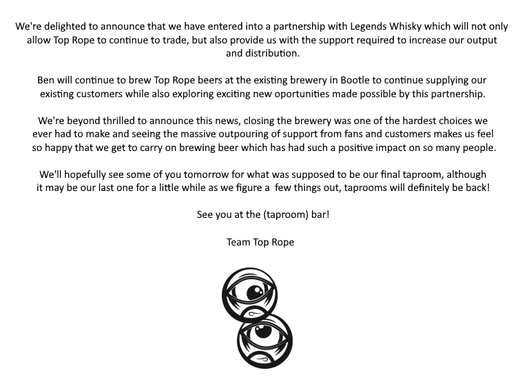 TopRopeBrewing's tweet photo. Some very important news: https://t.co/nXhrKgBDWL