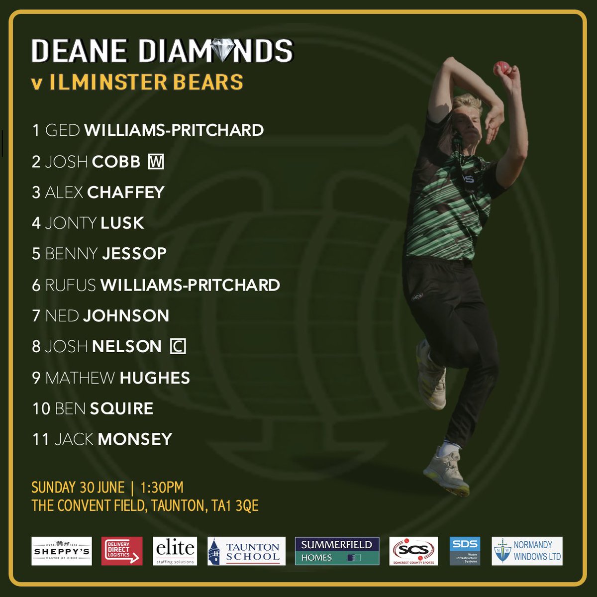 Deane Diamonds (@deanediamonds) on Twitter photo Sunday Double Header (plus the England game)
Deane Diamonds π <a href="/Ilminstercc/">IlminsterCC</a> Bears - 1:30pm
Deane U16π <a href="/TCCofficial1829/">Taunton Cricket Club</a> U16 - 6pm
Bar open all afternoon π»πΉπΆππβ½οΈ
Would be good to see you there ππ Sunday Double Header (plus the England game)
Deane Diamonds π <a href="/Ilminstercc/">IlminsterCC</a> Bears - 1:30pm
Deane U16π <a href="/TCCofficial1829/">Taunton Cricket Club</a> U16 - 6pm
Bar open all afternoon π»πΉπΆππβ½οΈ
Would be good to see you there ππ