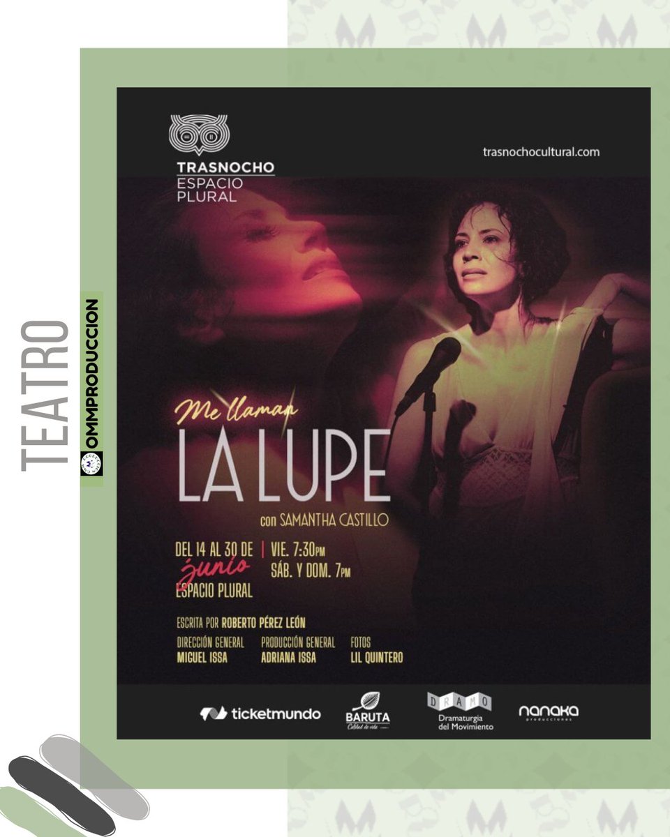 Teatro en <a href="/CCLIDER/">C.C. LÍDER</a> <a href="/Asohumboldt/">Asociación Cultural Humboldt</a> <a href="/CulturasUNEARTE/">UNEARTE</a> y <a href="/trasnochocult/">Trasnocho Cultural</a>