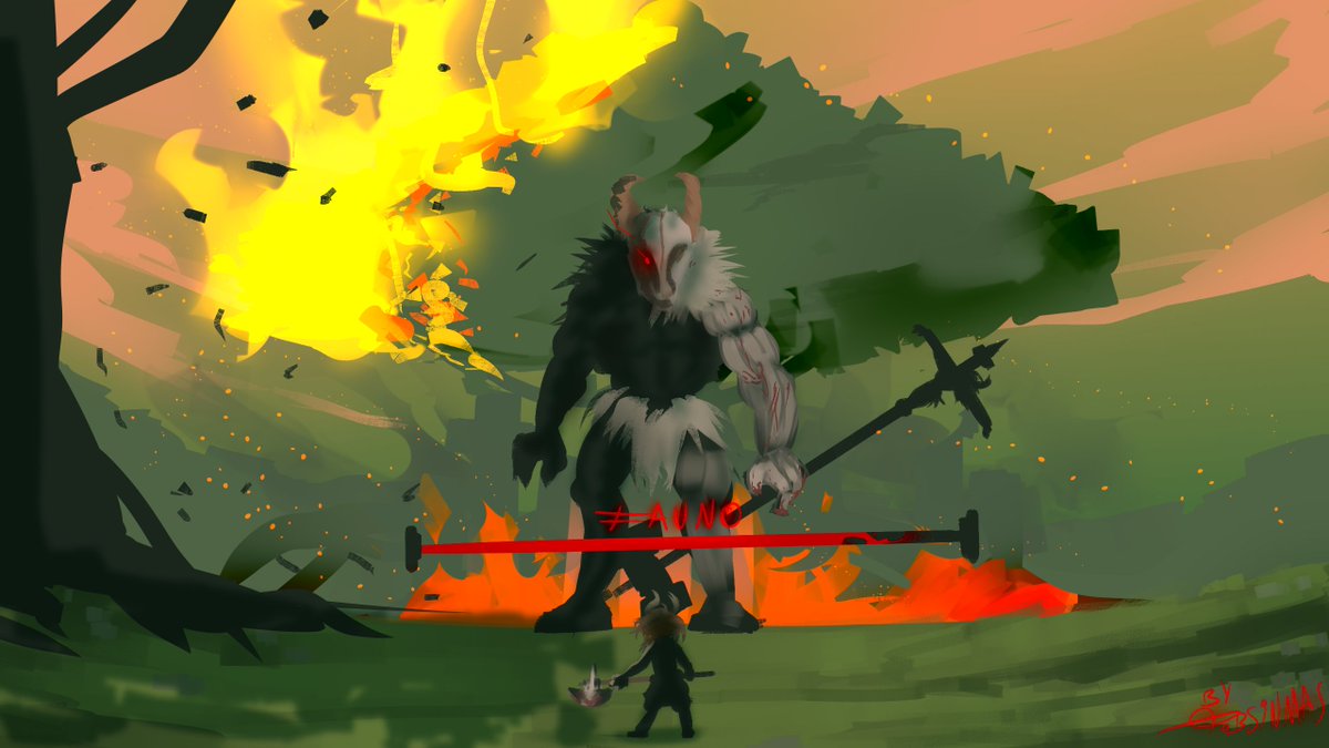 TobVaco's tweet photo. un speedrawing de los que hago cada mes en este caso no optimise muy bien el tiempo y no pude integrar algunas cosas que queria pero intente darle un aire a dark souls
( hecho en 50 minutos )
#speedrawing
#digitalart https://t.co/vURypBxOF0