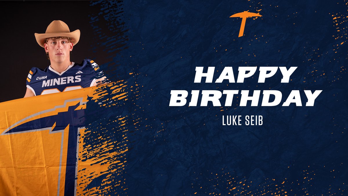 UTEPFB's tweet photo. Happy birthday to Wide Receiver, Luke Seib‼️ ⛏️

#WinTheWest | #PicksUp @luke_seib https://t.co/bCGoBBZsD6
