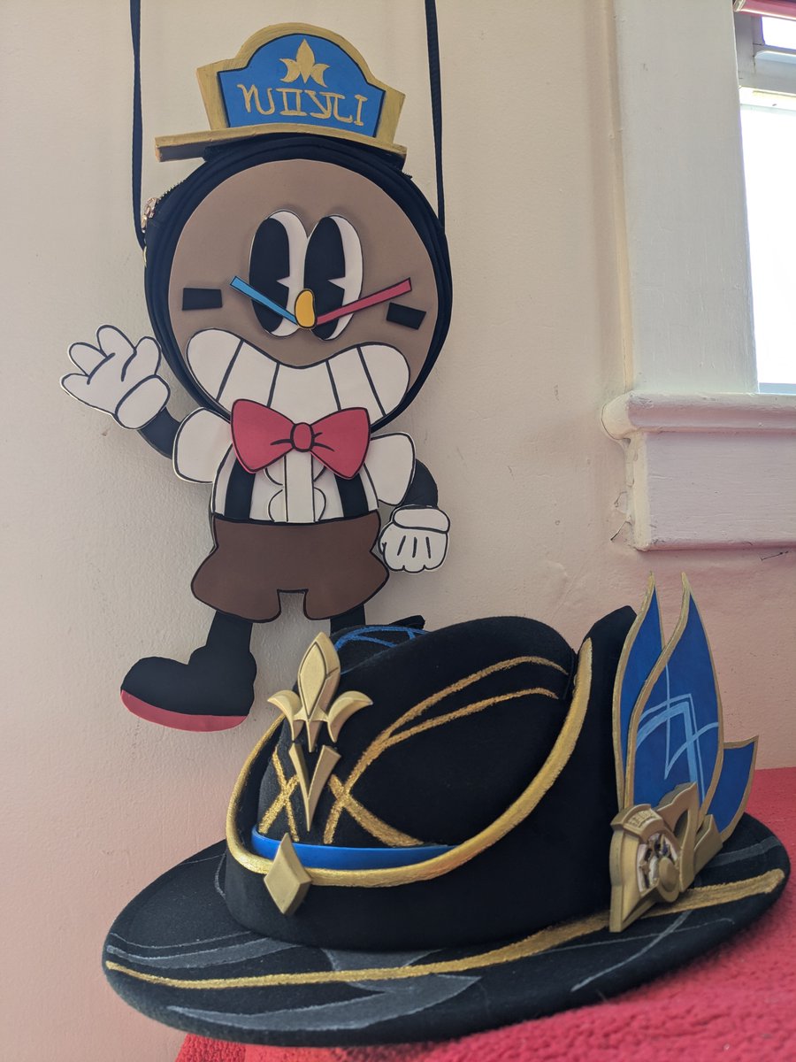 Bringing my newly finished #Clockie bag and Watchmaker's hat to #AX2024 ! #honkaistarrailcosplay