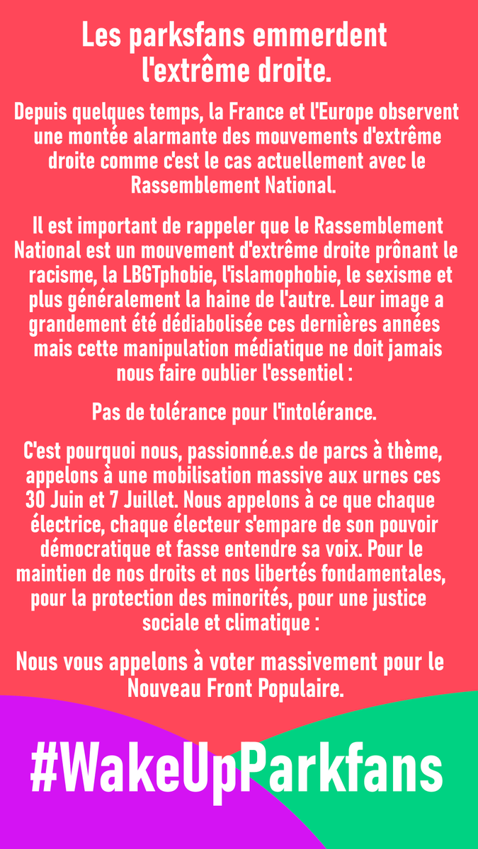 nonoepf's tweet photo. Les parcs sont un refuge pour certaines communautés et minorités, où moqueries, discriminations et violences n'ont pas leur place. N'aggravons pas les choses en dehors, afin que nos univers favoris restent des safe places. #WakeUpParkFans https://t.co/uv2HmmlB8W