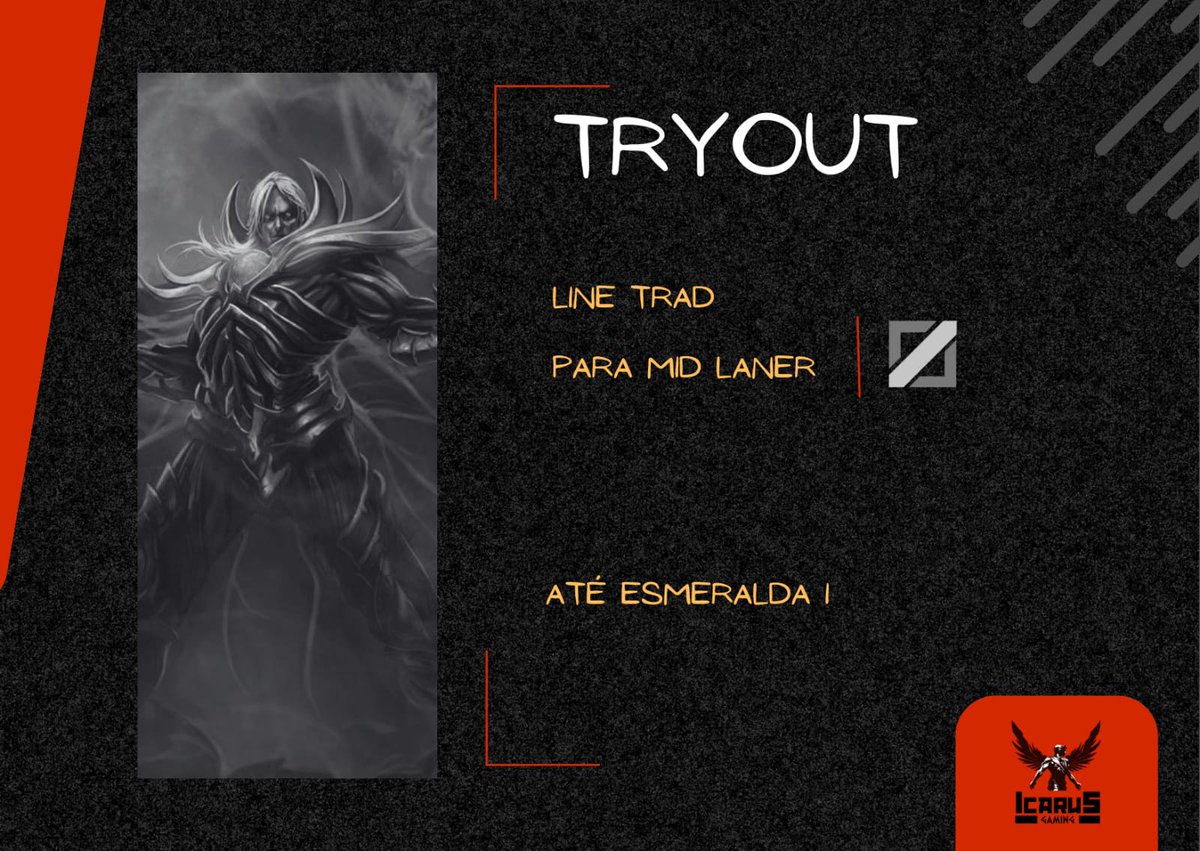 VAGAS ABERTAS!  Estamos em busca de um Midlaner peak até Esmeralda 1 nos splits 2024.1 e 2024.2 para compor nossa line Trad para a próxima <a href="/EmpoligaVP/">Empoliga VP</a> !  
Elo máximo: E1 
Disponibilidade Noturna 
Boa comunicação   

Interessados preencham o formulário abaixo
<a href="/vagas_esports/">Vagas Esports</a>