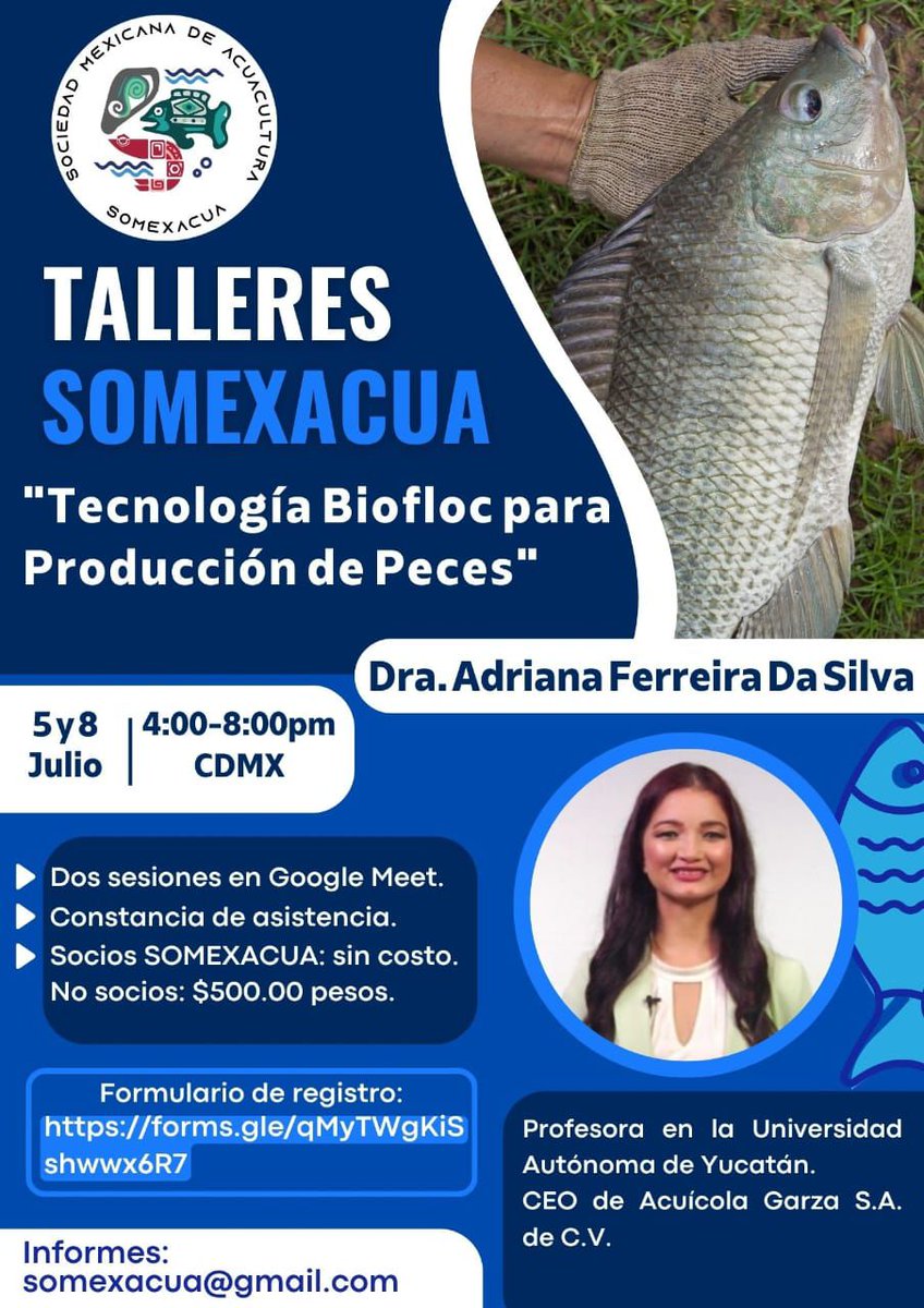 DeAcuicola's tweet photo. #TomaNota
Sé parte de la sociedad que integra a la comunidad acuícola mexicana: @somex_acua  y conoce sus talleres. https://t.co/pFaQj3xALv