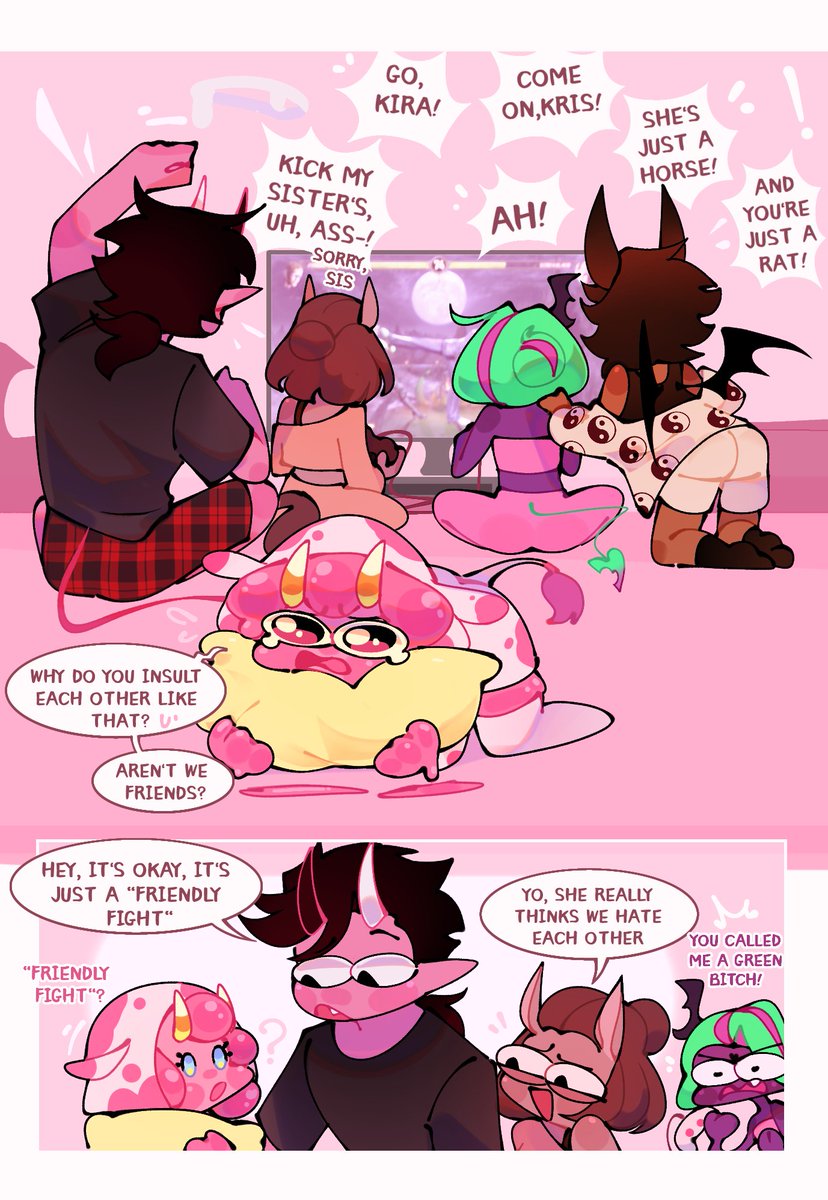 Slumber party Part 2
"Friendly Fight"