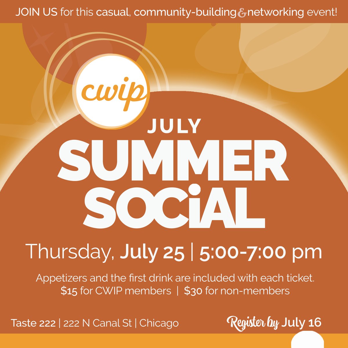 Did You Know?
The 2023 Summer Social SOLD OUT! 

Don't miss your chance to attend this casual, networking event with new &amp; longstanding members. Enjoy connecting while learning about how to be more involved with CWIP’s committees &amp; mission.

Register now! bit.ly/4eBB5gA
