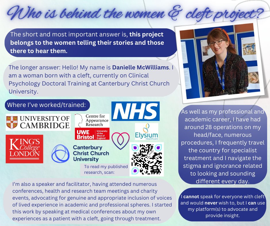 A little about me and my work to date. 😁
researchgate.net/profile/Daniel…
#cleft #dclin #psychologytwitter