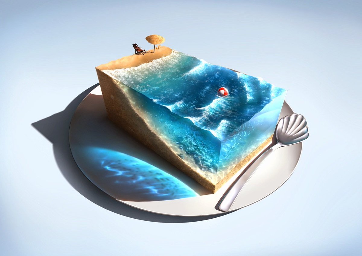 Here's a Beach-Cake, because they didn't make it as keychain to the Con and this sentence makes no sense.