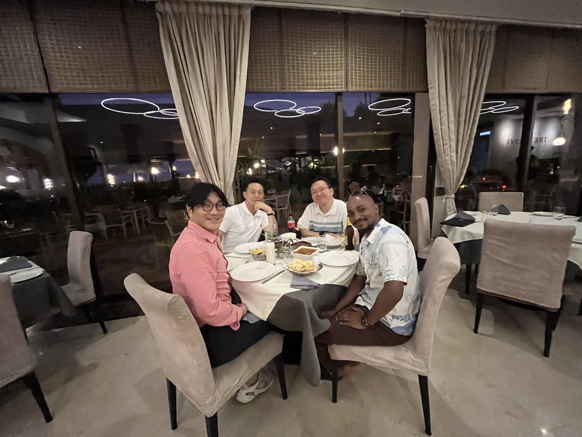 Social dinner with Mr Ibrahim Msuya (<a href="/IramMsuya/">Dr. Ibrahim Msuya (PhD)</a> ) from IHI (<a href="/ifakarahealth/">Ifakara Health Institute</a> ). His team has conducted situation analysis last 6 months for a health equity promotion project for the marginalised in DSM. This dinner was mainly to celebrate the study, as well as a farewell to Mr Oh.