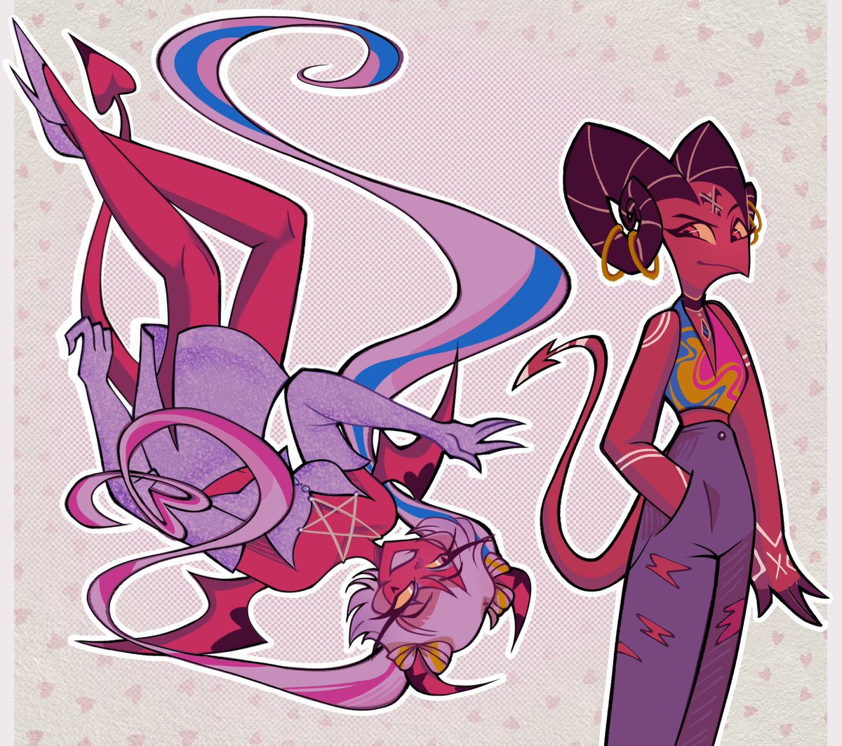 renssshii's tweet photo. CUTIES #helluvaboss #apologytour #helluvabossbarbie #helluvabossverosika #helluvabossverbie #pridemonth #barbie #verosika #verbie #art #fanart #digitalart https://t.co/BPPPiWfqnt