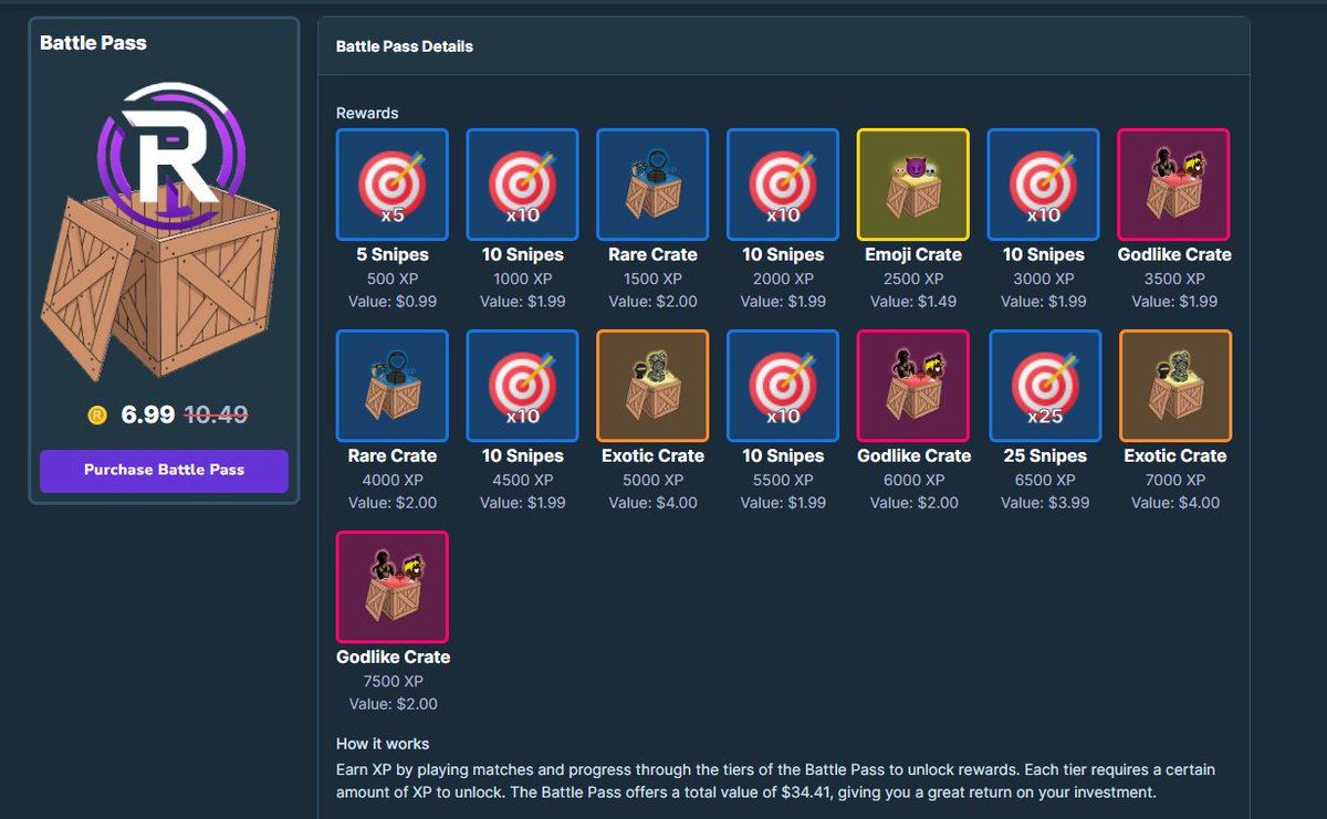 Rivox now has a Rivox Pass
Over $35 worth of items at a significantly reduced price!

Giving away 5 Rivox passes:
- Like and Follow <a href="/Rivoxgg/">Rivox</a> 
- RT and @ 2 friends in the comments

Track your progress in your profile
First person to complete the pass get's $10 on site!