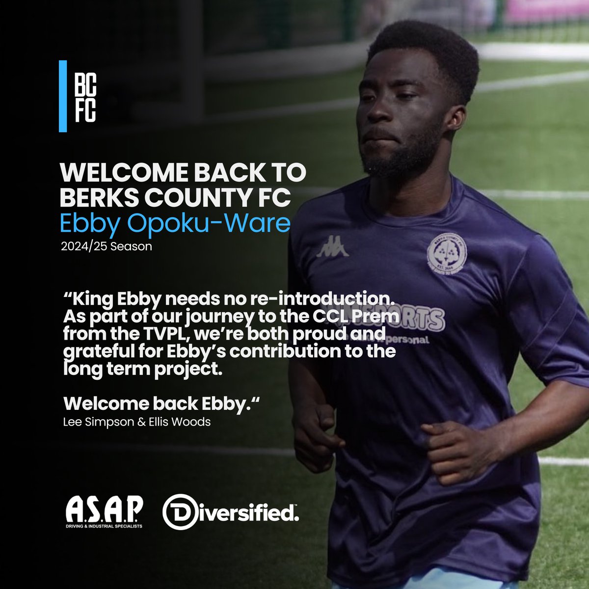 Return of the King 👑 - <a href="/EbzzW/">Ebby 👑</a> has confirmed he’ll be staying with the Swords for the 2024/25 season. 

A fans favourite, we’d like welcome Ebby back to the club! 

Here’s what @elliswoods and <a href="/Leesimpson90/">Lee Simpson</a> had to say on the Ebby’s return. 🤝