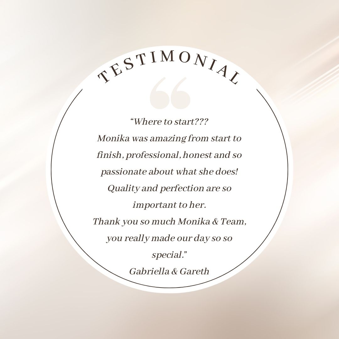 We love our clients! Here's a glowing testimonial from one of our happy couples. Let’s create your dream wedding!

#ClientTestimonial #WeddingStyling #EventPlanning