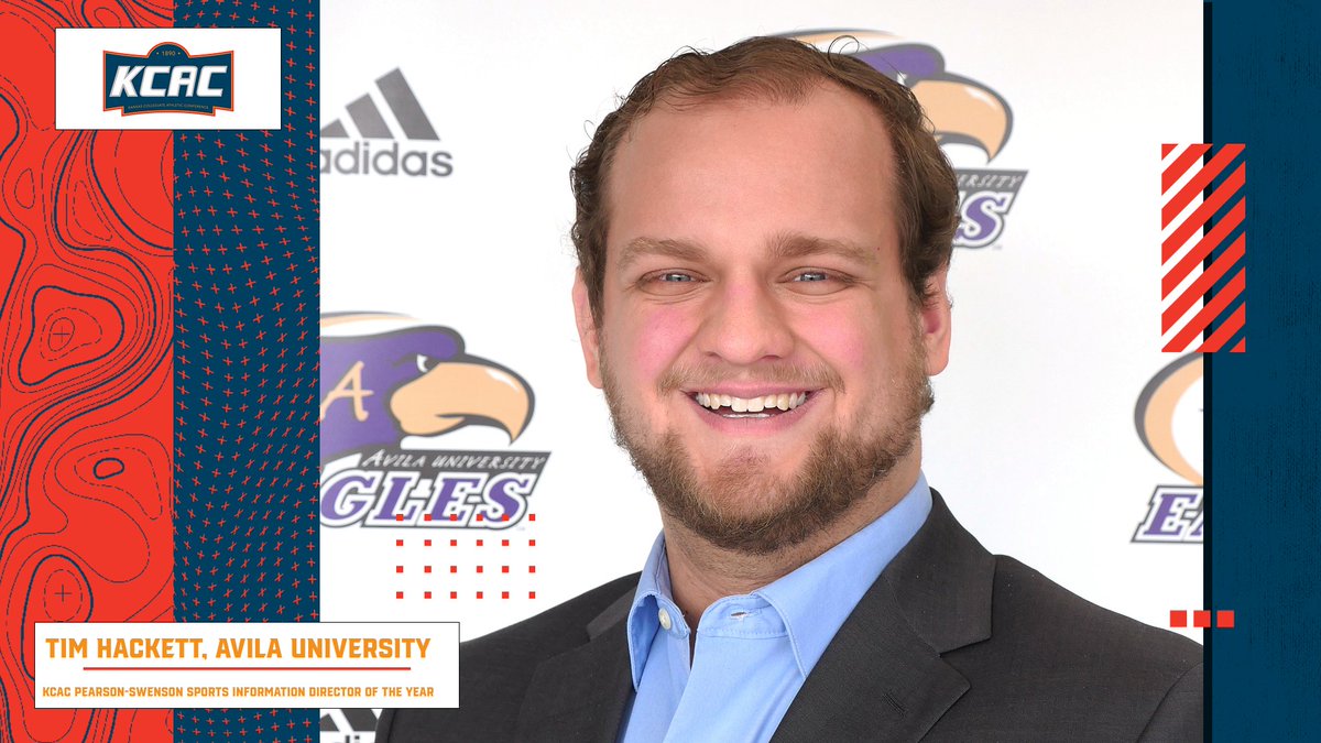 Kansas Collegiate Athletic Conference (@kcacsports) on Twitter photo Tim Hackett of <a href="/Avila_Athletics/">Avila Athletics</a> has been named the 2023-24 KCAC Pearson-Swenson Sports Information Director of the Year, an award voted on by his peers within the conference!
kcacsports.com/news/2024/6/26…
<a href="/NAIA/">NAIA</a> <a href="/NAIASIDA/">NAIA-SIDA</a> <a href="/CollSportsComm/">College Sports Communicators</a> Tim Hackett of <a href="/Avila_Athletics/">Avila Athletics</a> has been named the 2023-24 KCAC Pearson-Swenson Sports Information Director of the Year, an award voted on by his peers within the conference!
kcacsports.com/news/2024/6/26…
<a href="/NAIA/">NAIA</a> <a href="/NAIASIDA/">NAIA-SIDA</a> <a href="/CollSportsComm/">College Sports Communicators</a>