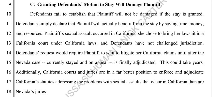 cheapandbrittle's tweet image. Despite waiting 20 years to file her lawsuit, #MelissaSchuman's lawyers argue in opposing the stay that even one more year would harm her. How? Remarkably, they don't explain any actual harm in that would come from waiting one additional year. ⤵️
#abuseofprocess
