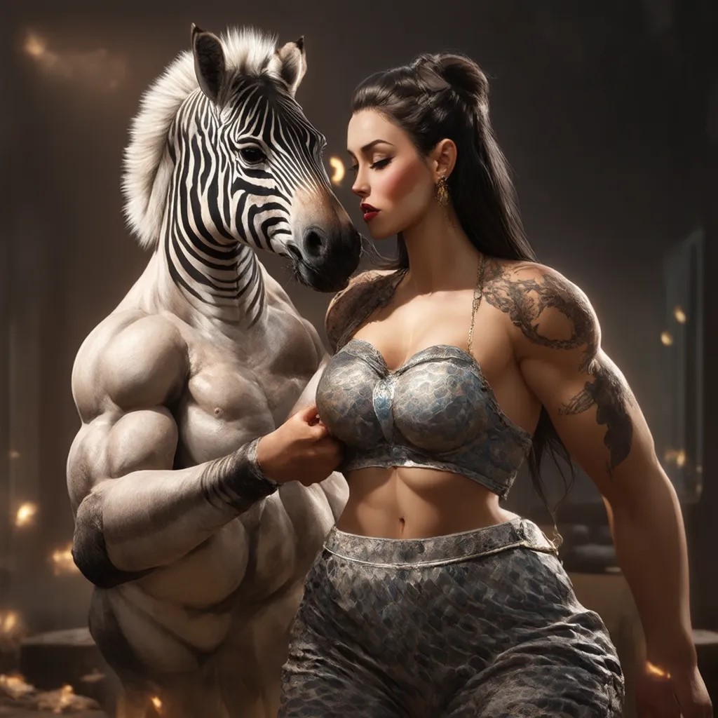 Anthro zebra furry love FREE DL non-commercial use by LadyLalitaFantasyArt 
More SD3 experimentation.  I know there's lots of furry hate, but whatever, no one follows this account anyways :D    deviantart.com/ladylalitafant…