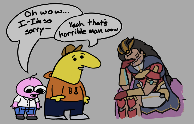 palette___ow's tweet image. i like this trend of people drawing their comfort character with the smiling friends heehee
#illari #smilingfriends #overwatch2