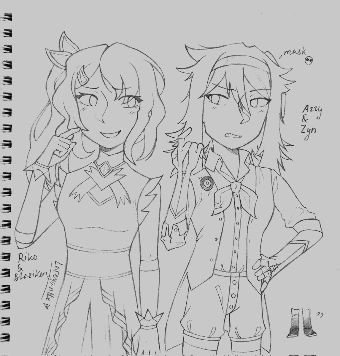 lareyantte's tweet photo. It was worth mentioning that I wonβt draw fullbody and colored...SORRY
I hope it's okay if I drew your characters together
βRiko from #EmeraldReset β @CommradeRanrin
βAzzy & Zyn from Ruined Rom β @Ry3aT04st
Maybe I'll color it in July https://t.co/B4wcIdtXtj