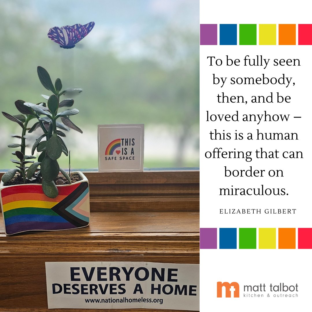 This month we celebrate our LGBTQIA+ friends, guests, and loved ones. Know that whoever you are, you can be you when you walk through our doors and you can count on us to create an environment where you are respected, supported, and have a sense of belonging. We are a safe place.