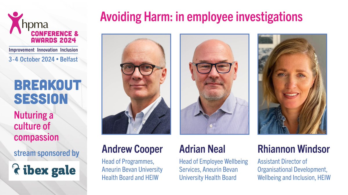 HPMA_National's tweet image. Join us in Belfast at the #HPMA2024 conference &amp;amp; awards for the launch of our important #AvoidingHarm programme.   

Early bird tickets are available until 15 July   

Check out the programme &amp;amp; more:
 hpma.org.uk/conference-202…

#HPMA50