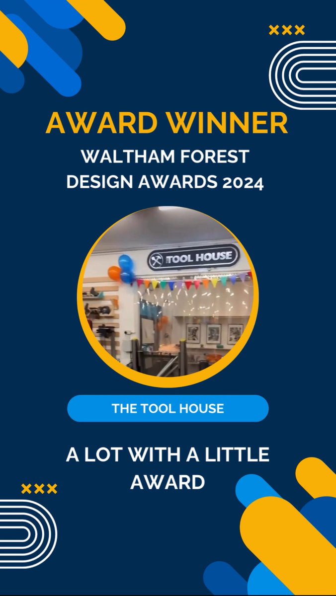 🏆 Exciting news! The Tool House has won the 'A Lot with a Little' award at <a href="/wfcouncil/">Waltham Forest Council</a> Design Awards! We've transformed an underused workshop <a href="/pumphousemuseum/">Walthamstow Pumphouse Museum</a> into a thriving community workspace. Thanks to all who voted for us! (1/2) #WFDesignAwards2024 #Walthamstow