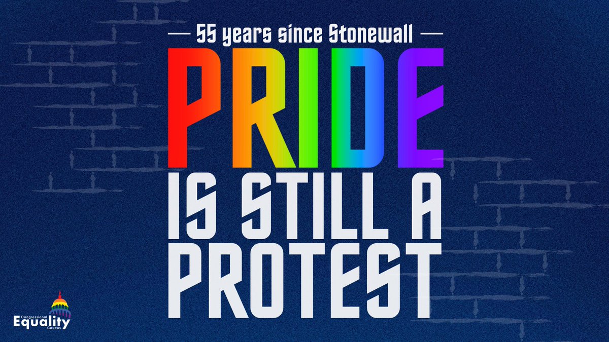 55 years ago, at the Stonewall Uprising, trans women of color and other members of the LGBTQI+ community protested police brutality, injustice, and discrimination.
 
The fight for equality continues today, it’s crucial we pass the #EqualityAct.