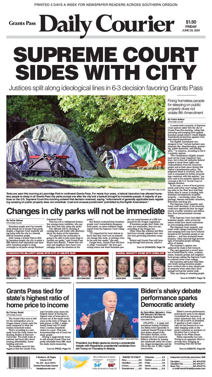 Today’s front page: