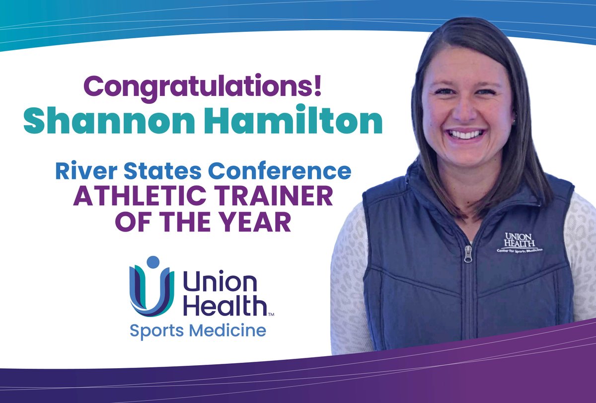 Union Health (@myunionhealth) on Twitter photo Congratulations to Shannon Hamilton for being named River States Conference Athletic Trainer of the Year!
Hamilton has been employed through Union Health Sports Medicine since May 2019 and has served as the head athletic trainer for <a href="/smwc/">Saint Mary-of-the-Woods College</a> since then. Congratulations to Shannon Hamilton for being named River States Conference Athletic Trainer of the Year!
Hamilton has been employed through Union Health Sports Medicine since May 2019 and has served as the head athletic trainer for <a href="/smwc/">Saint Mary-of-the-Woods College</a> since then.