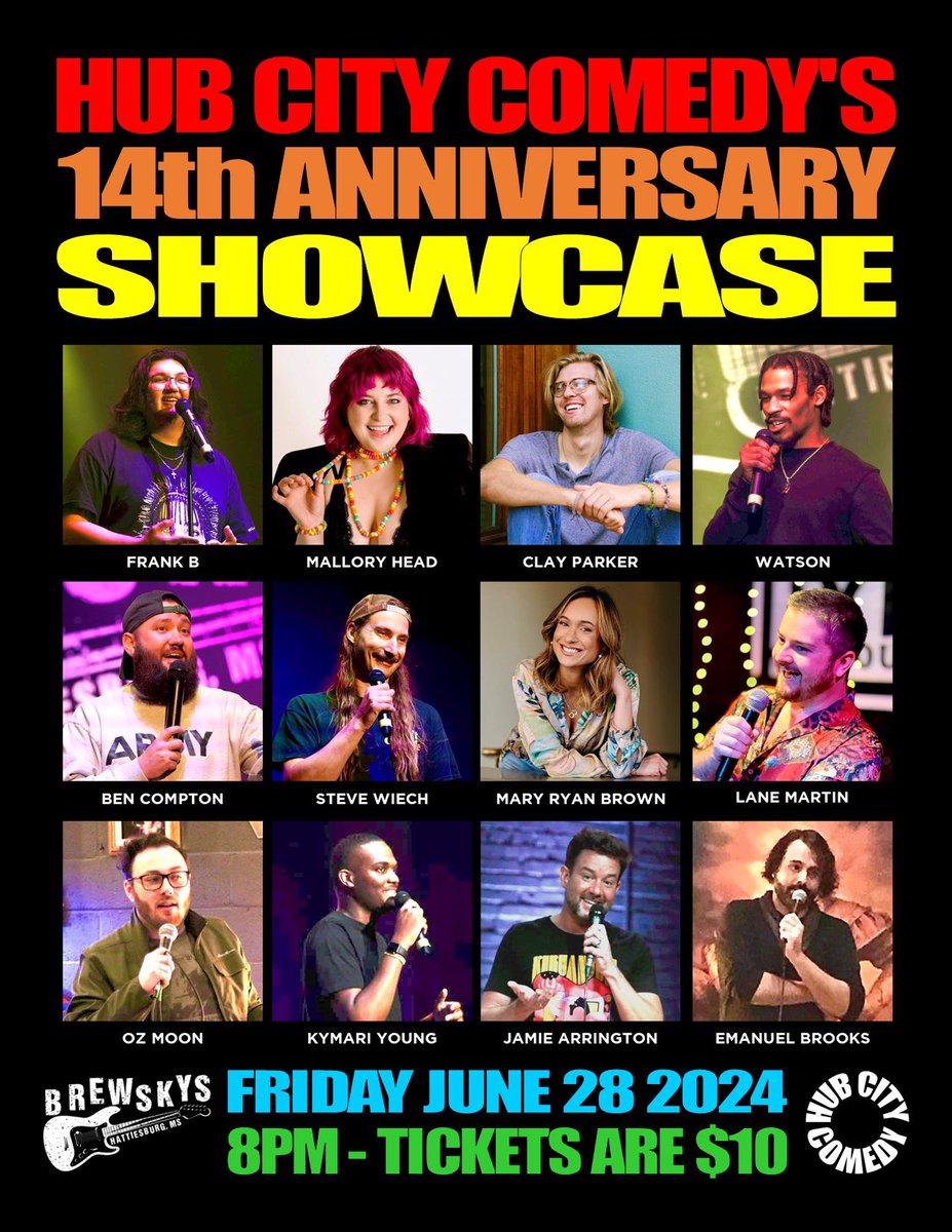 Tonight! Hattiesburg! Comedy! Brewsky’s! 8PM! $10!